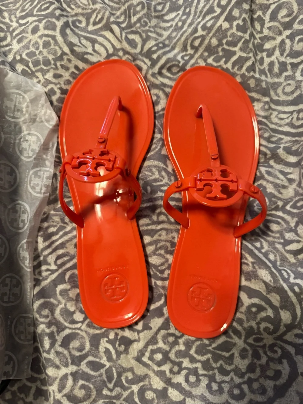 Tory Burch Coral Mini Miller Jelly Thong Sandals